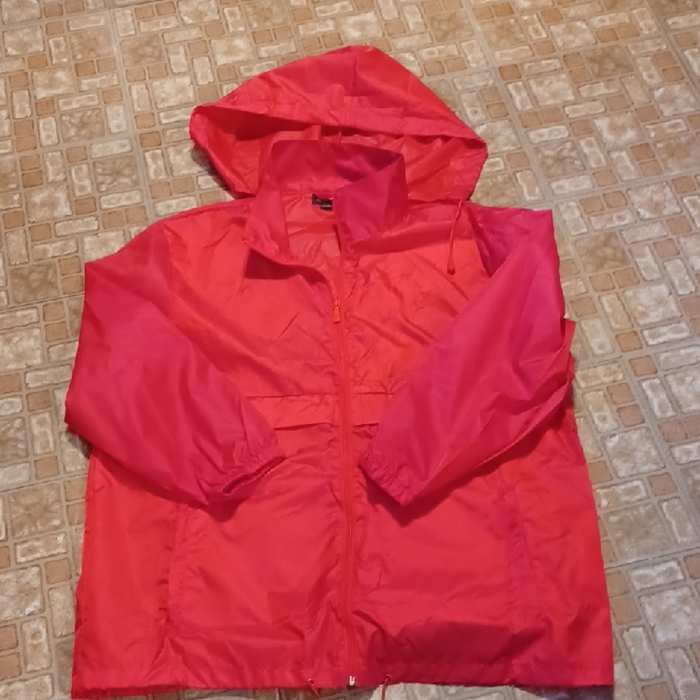 Totes Hooded Wind Breaker Size Large-xlarge Red